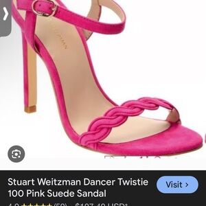 Stuart Weitzman Fuchsia Suede Heels